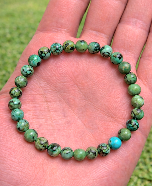 BRACCIALE IN TURCHESE AFRICANO HQ (6mm)