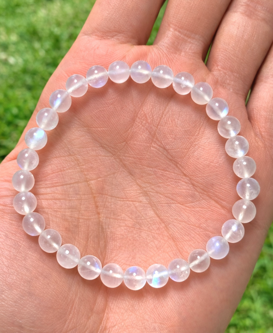 BRACCIALE IN LABRADORITE BIANCA HQ (6mm)