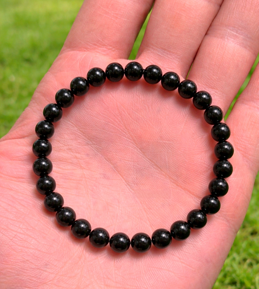 BRACCIALE IN TORMALINA NERA (6mm)
