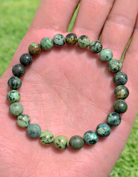 BRACCIALE IN TURCHESE AFRICANO HQ (8mm)