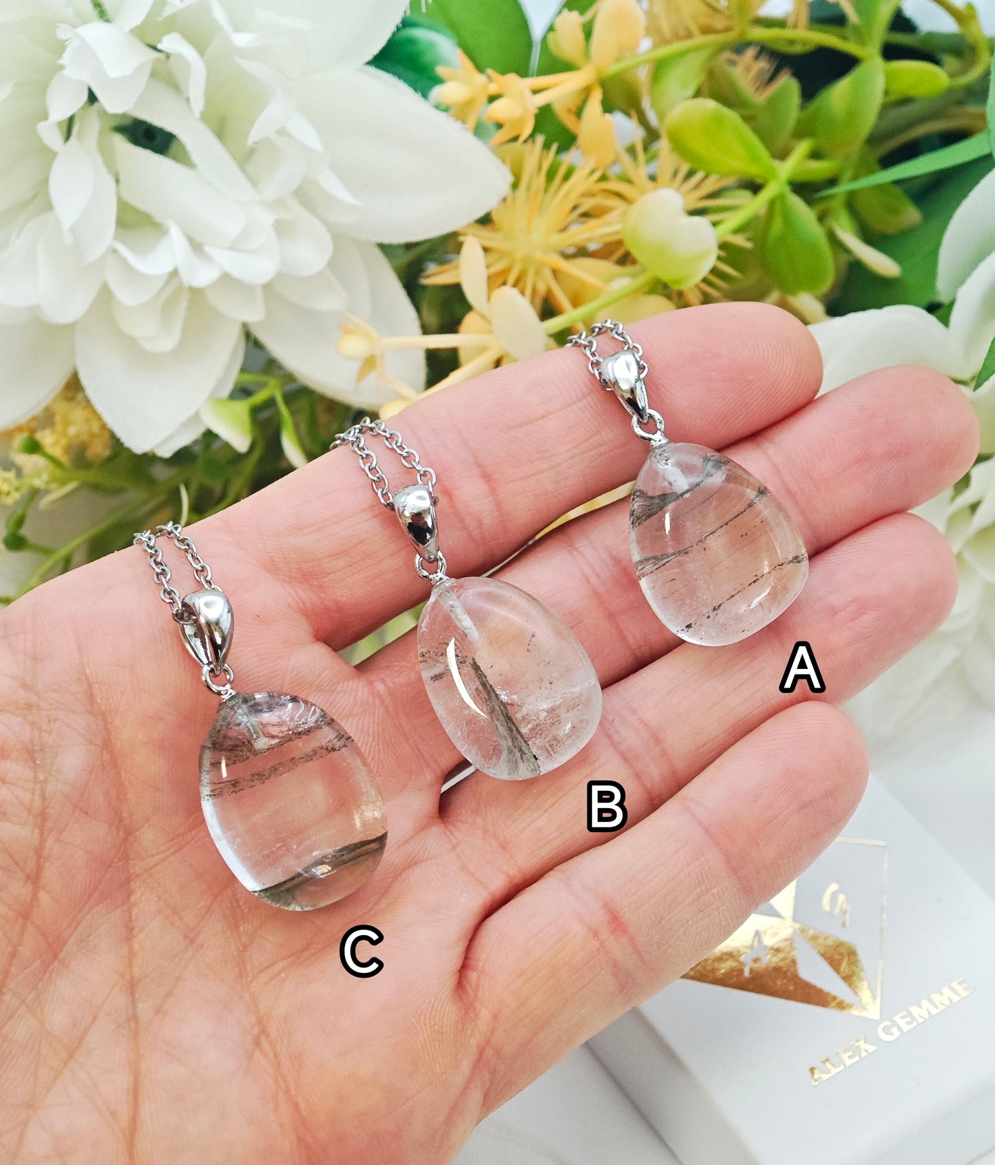 CIONDOLO IN QUARZO GIARDINO VERDE HQ