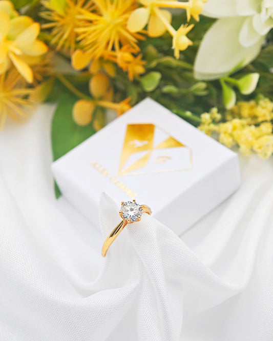 ANELLO MOISSANITE GOLD