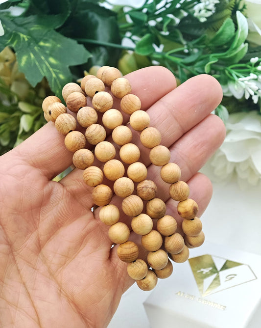 BRACCIALE IN LEGNO SACRO INDIANO (8mm)