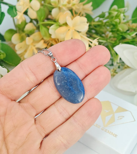 CIONDOLO IN AVVENTURINA BLU
