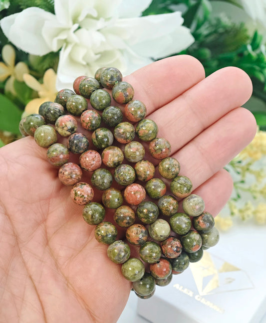 BRACCIALE IN UNAKITE (8mm)