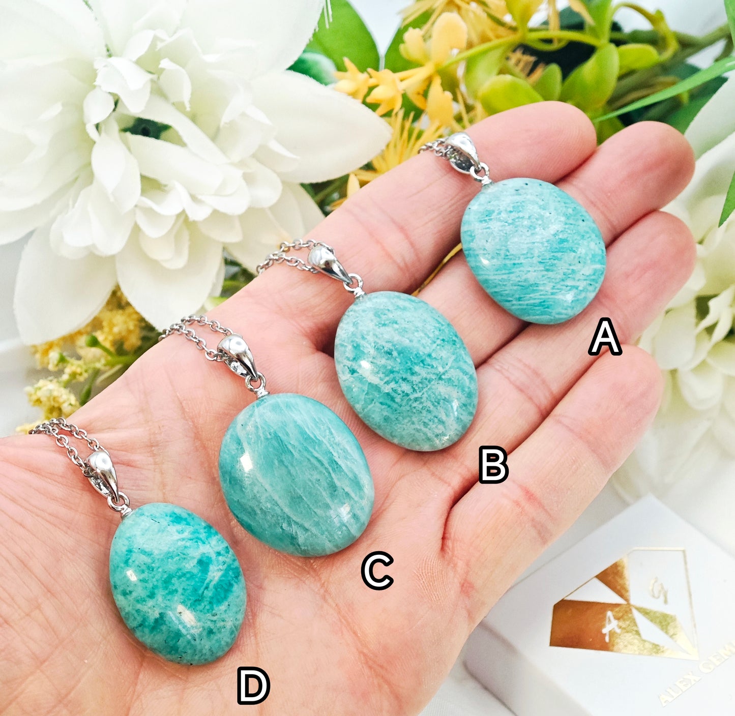 CIONDOLO PALM IN AMAZZONITE