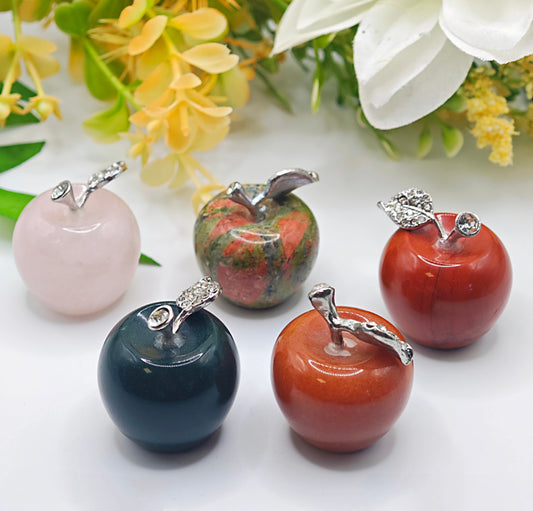 MELE MIX (Quarzo Rosa/Unakite/Diaspro Rosso/Eliotropio/Avventurina Arancio)