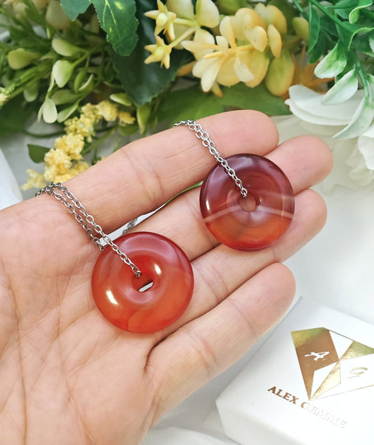 CIONDOLO DONUT IN CORNIOLA HQ