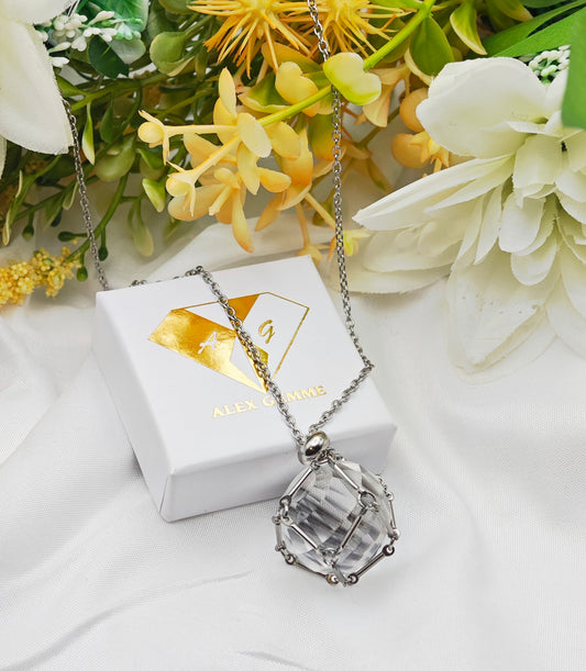 COLLANA GABBIETTA IN CRISTALLO DI ROCCA HQ