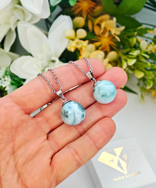 CIONDOLO SFERA IN LARIMAR
