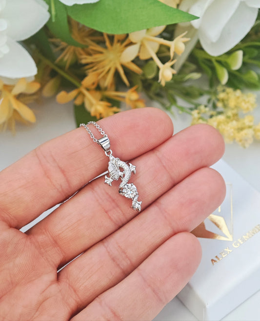 CIONDOLO CROCE SNAKE IN MOISSANITE