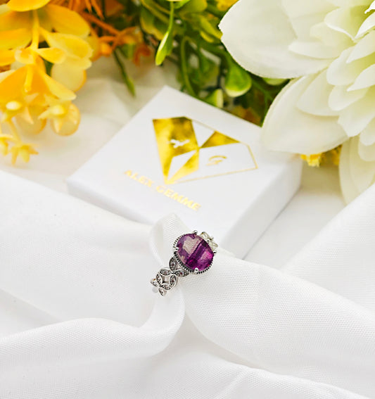 ANELLO IN FLUORITE VIOLA