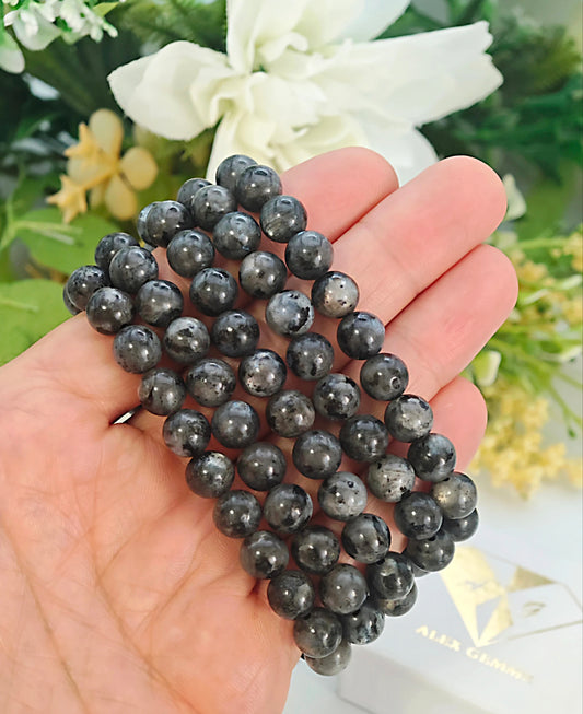 BRACCIALE IN LARVIKITE (8mm)