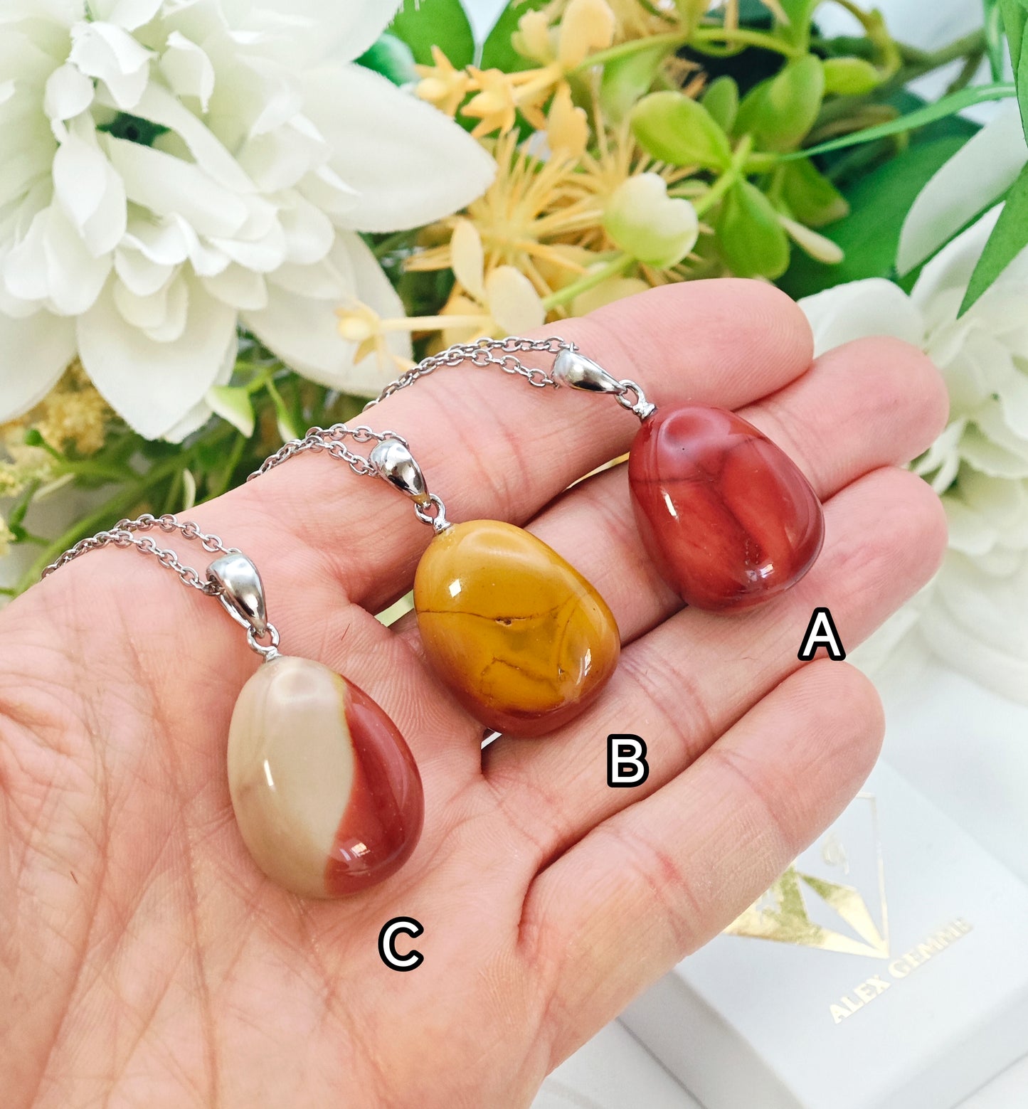 CIONDOLO IN MOKAITE JASPER