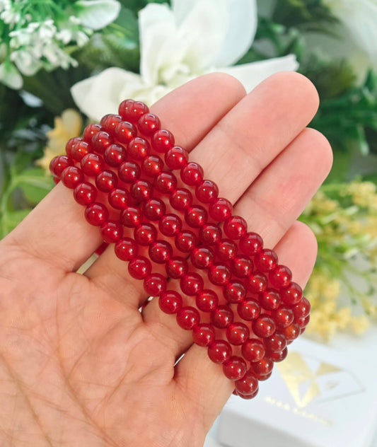 BRACCIALE IN AGATA ROSSA (6mm)