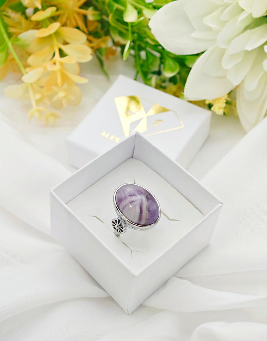 ANELLO IN AMETISTA CHEVRON